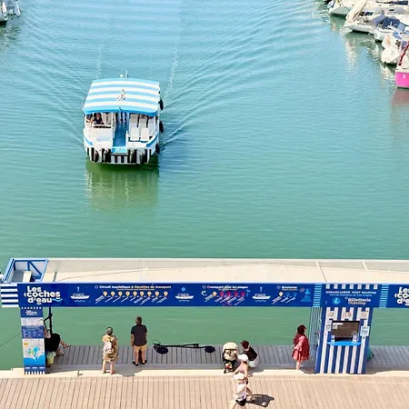 Duplex-hyper Centre Cap D'agde - 9 Personnes - Vue Port Et - Wifi אגדה